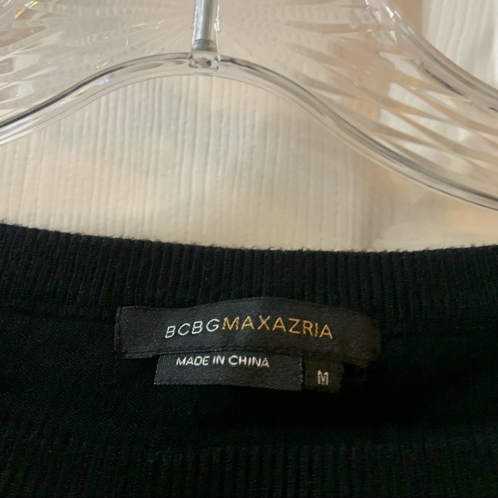 BCBGMaxazria Black BCBG Rhinestone Lightweight Sweater M - Picture 2 of 9